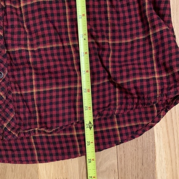 maurices Plaid Button Down Long Sleeve Collared Blouse Red and Black Women’s 0 - Picture 12 of 13